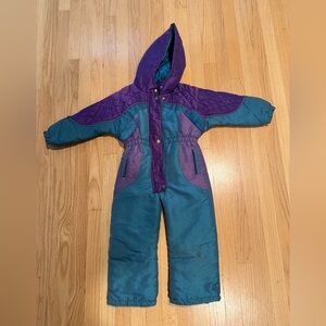 Vintage Paramount Purple and Teal Snowsuit